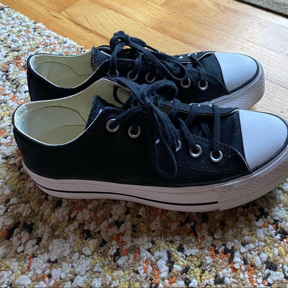 Black and White Platform Converse - Picture 5 of 5